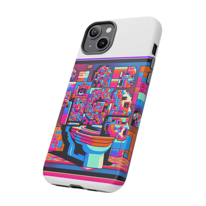 Toilet Head Big Brain 3D Wrap Protective Phone Case for Anime Lovers, Durable TPU Silicone, UV Protected, Stylish Gift for Birthdays and Holidays