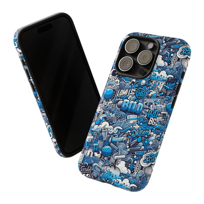 Cartoon 3D Wrap Protective Phone Case in Vibrant Blue for Stylish Protection and Self-Expression Compatible with iPhone 13, 14, 15 & 16 – All Models Including Pro, Pro Max & Plus