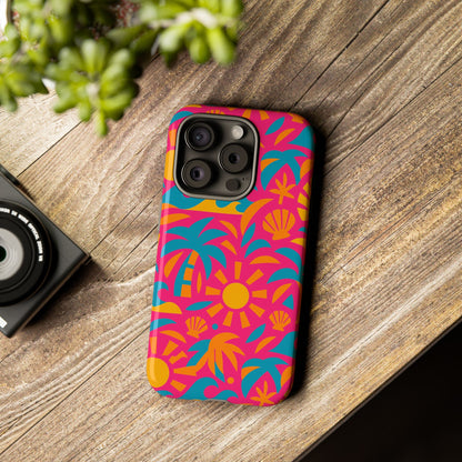 Vibrant Tropical 3D Wrap Design Protective Phone Case with Retro Style – Bold Accessory for Self-Expression Compatible with iPhone 13, 14, 15 & 16 – all models including Pro, Pro Max & Plus