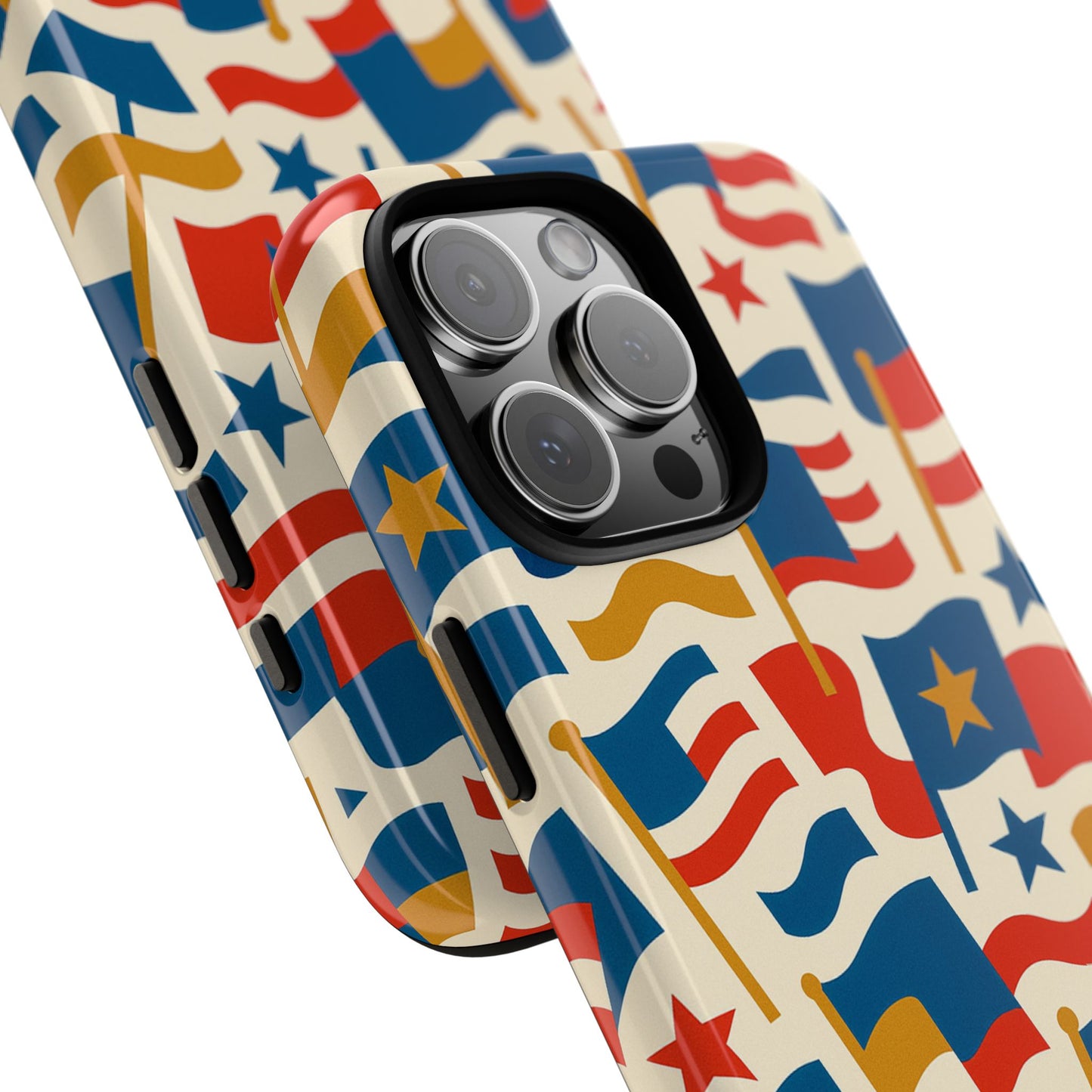 multicolour flag print protective phone case – stylish durable design for unique self-expression compatible with iphone 13, 14, 15 & 16 – all models including pro, pro max & plus