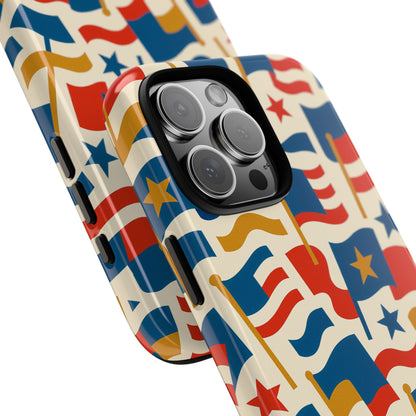 Multicolour Flag Print Protective Phone Case – Stylish Durable Design for Unique Self-Expression Compatible with iPhone 13, 14, 15 & 16 – all models including Pro, Pro Max & Plus