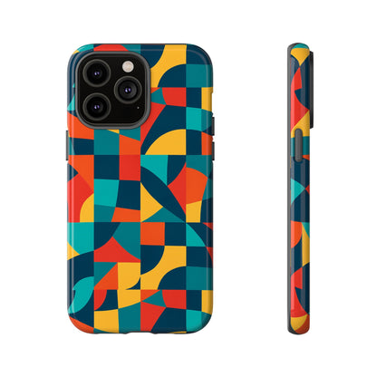 Vibrant Multicolour Geometric 3D Wrap Phone Case for Stylish Protection and Unique Expression Compatible with iPhone 13, 14, 15 & 16 – all models including Pro, Pro Max & Plus