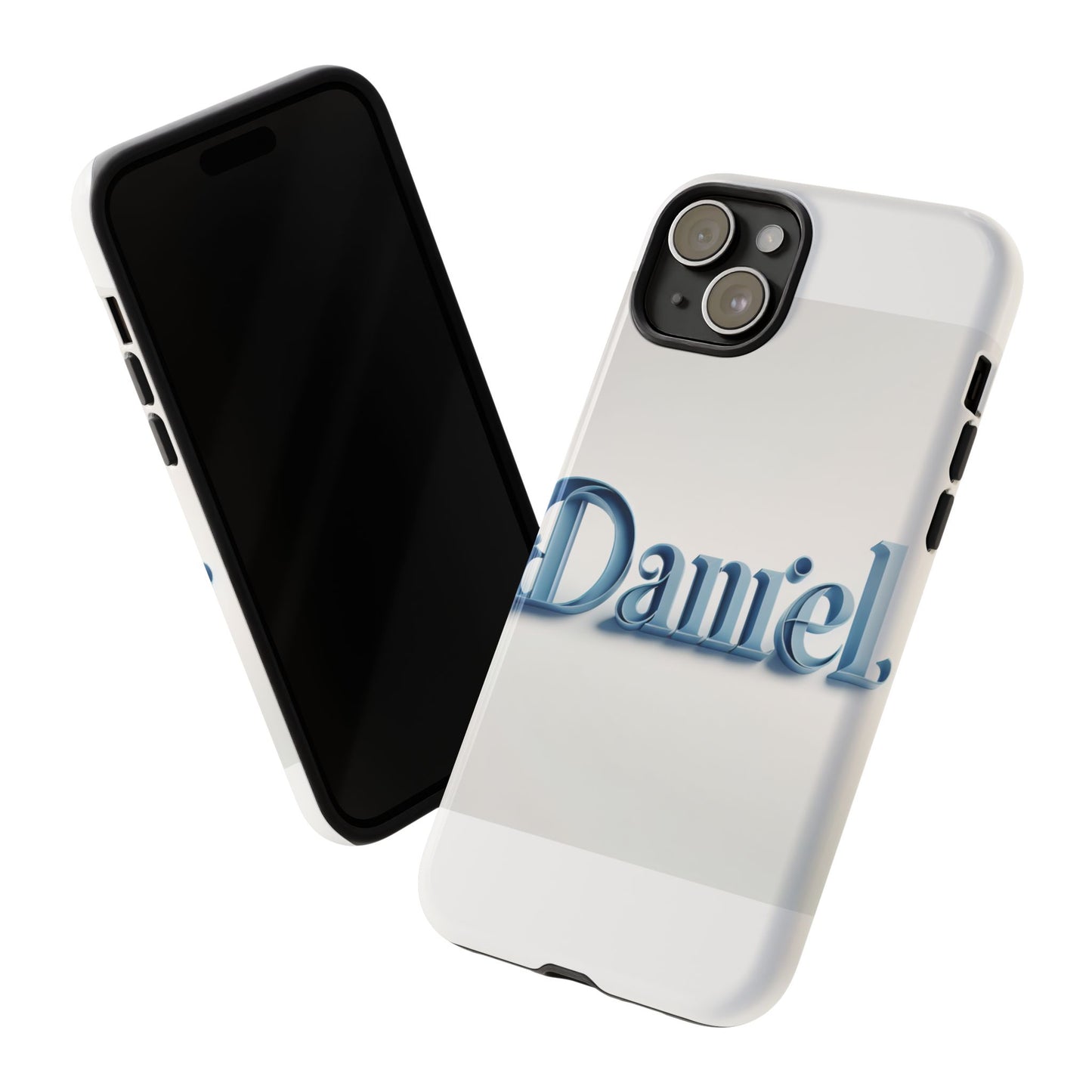 vibrant 3d wrap protective phone case in blue lettering stylish design for unique accessory lovers compatible with iphone 13, 14, 15 & 16 – all models including pro, pro max & plus