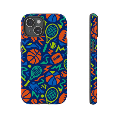 Vibrant 3D Sports Pattern Protective Phone Case for Unisex – Colourful Accessory for Stylish Protection Compatible with iPhone 13, 14, 15 & 16 – All Models Including Pro, Pro Max & Plus