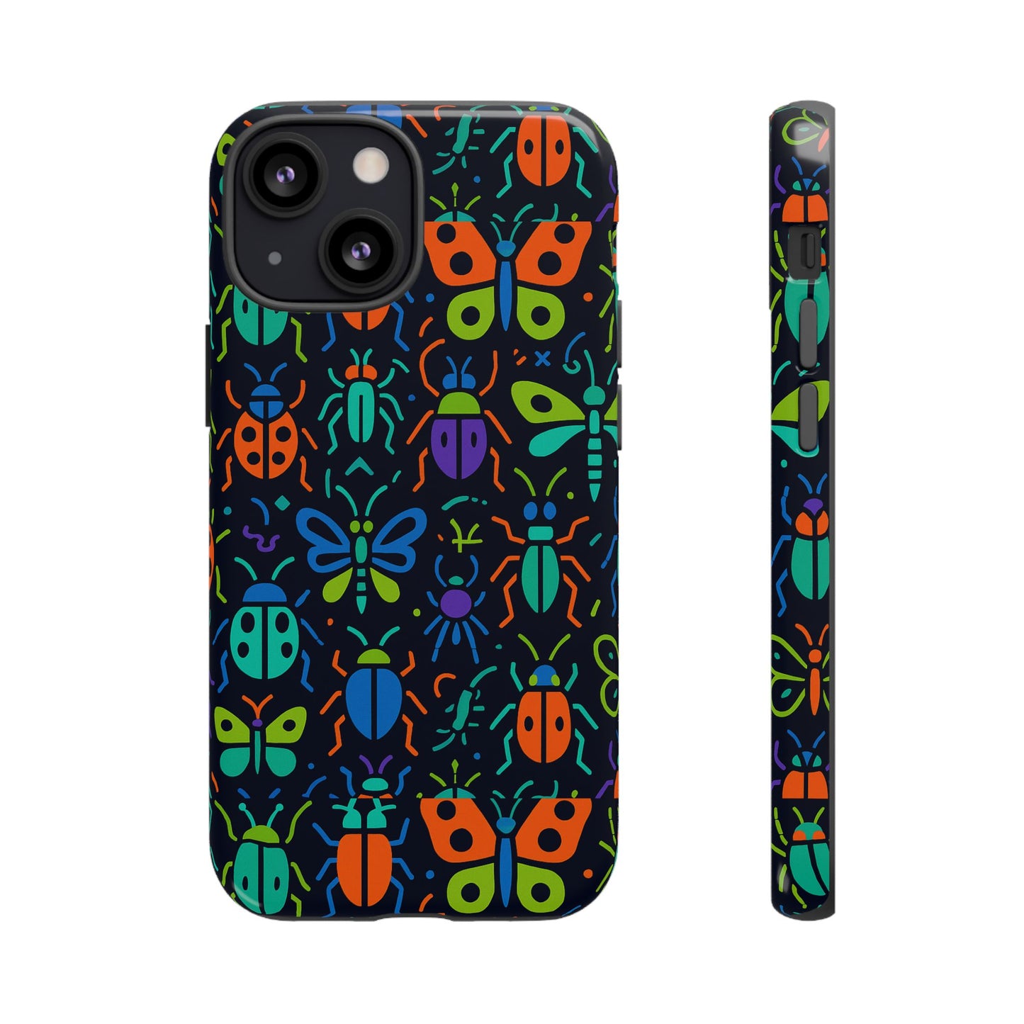 vibrant 3d insect phone case colourful stylish protective cover unique design for men and women compatible with iphone 13, 14, 15 & 16 – all models including pro, pro max & plus