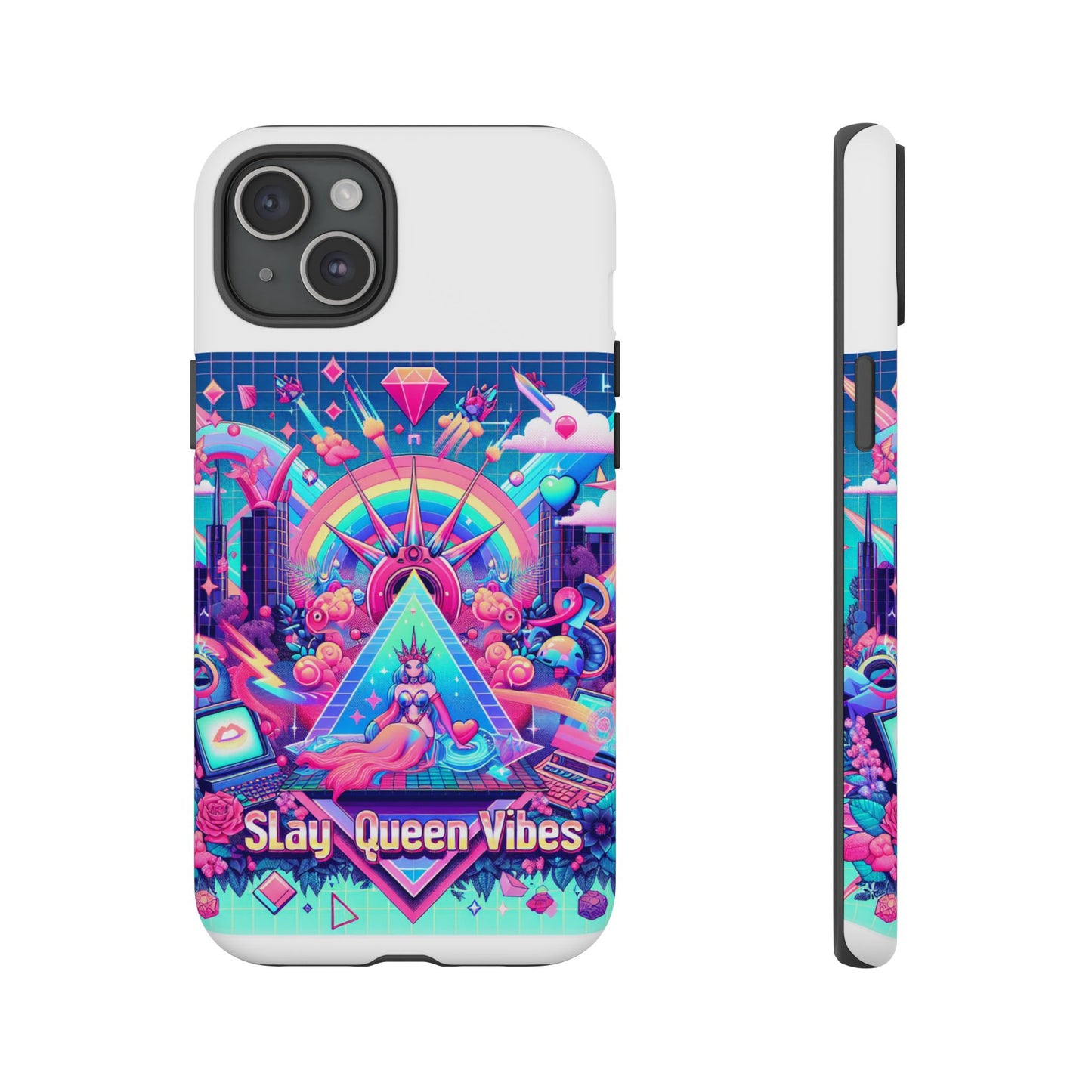 slay queen vibes 3d wrap protective phone case for women