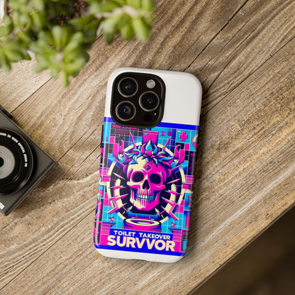 Toilet Takeover Survivor 3D Wrap Protective Phone Case for Anime and Comic Fans, Shock Absorbing TPU Silicone, UV Protected, Stylish Design, Gift for Birthdays and Holidays