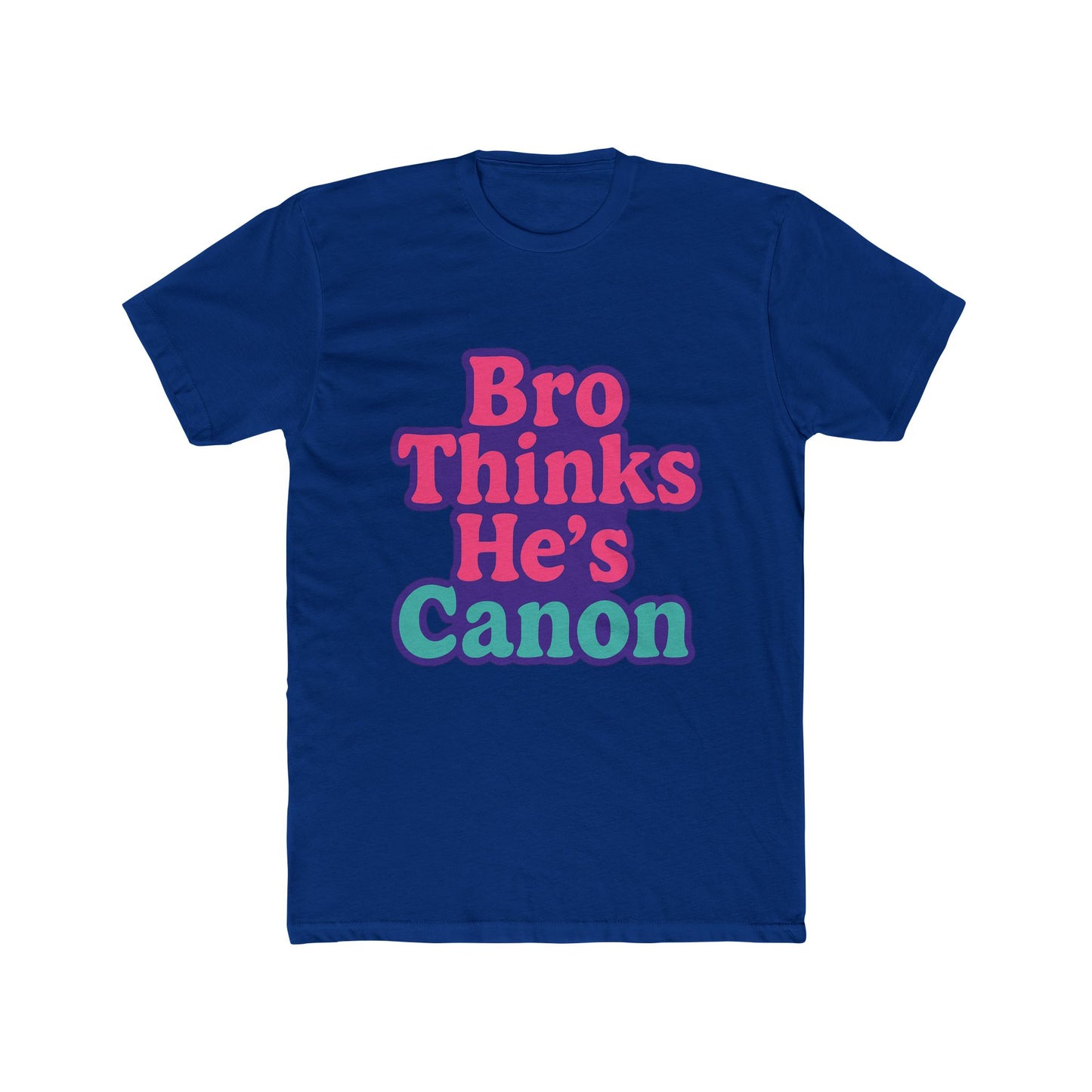 bro thinks he's canon meme unisex t-shirt - funny purple graphic tee for men & women
