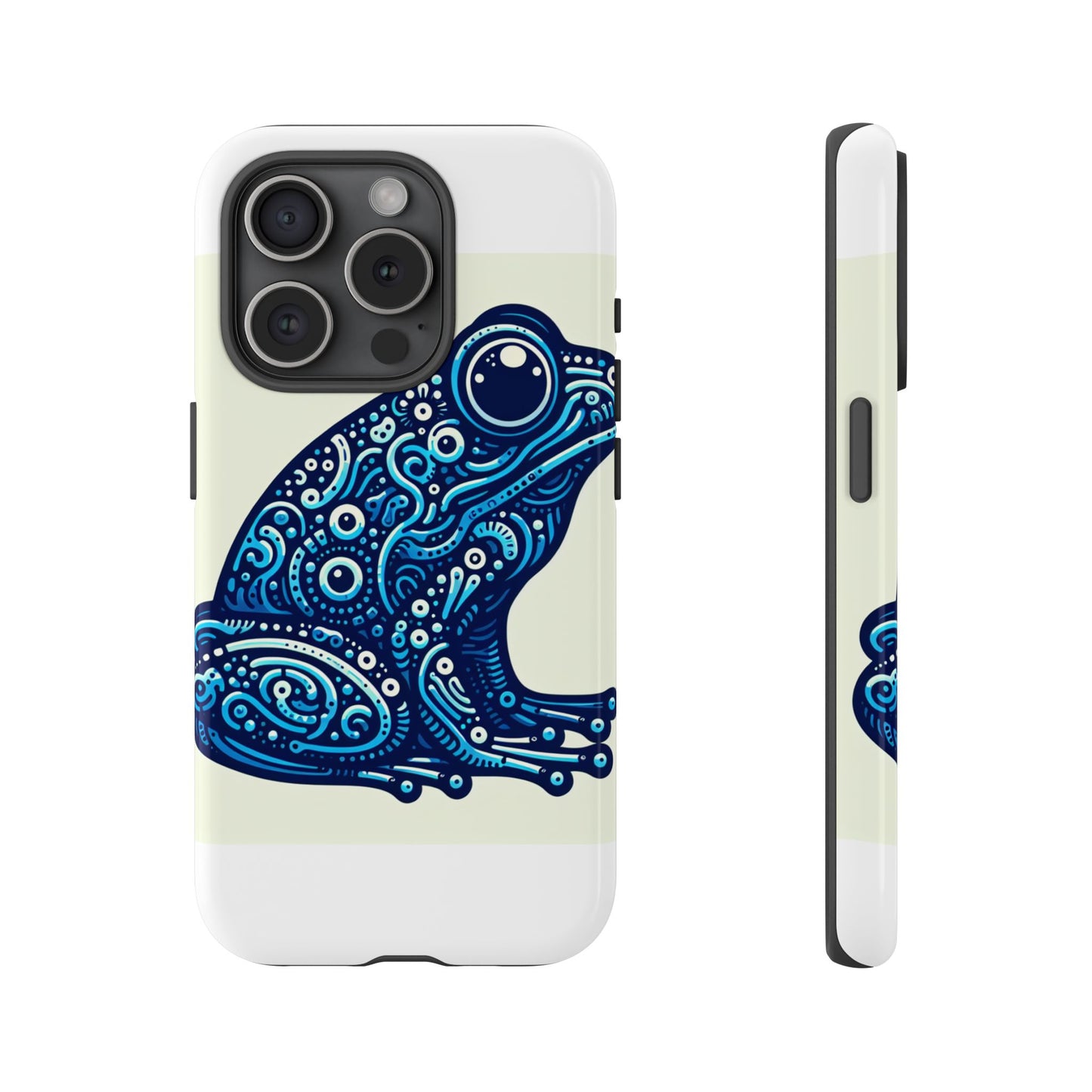 vibrant 3d blue frog design protective phone case for trendsetters – stylish protection compatible with iphone 13, 14, 15 & 16 – all models including pro, pro max & plus