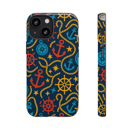 Nautical Multicolor Phone Case with 3D Wrap Design for Stylish Protection Compatible with iPhone 13, 14, 15 & 16 – all models including Pro, Pro Max & Plus