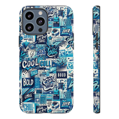 Blue Pattern Image 16 Phone Case for Smartphones with 3D Wrap Design Shock Absorption and UV Protection Stylish Anime and Comic Inspired Protective Cover