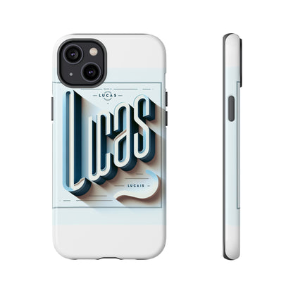 3D Wrap Protective Phone Case in Blue with Playful Typography Design – Stylish Protection Compatible with iPhone 13, 14, 15 & 16 – All Models Including Pro, Pro Max & Plus