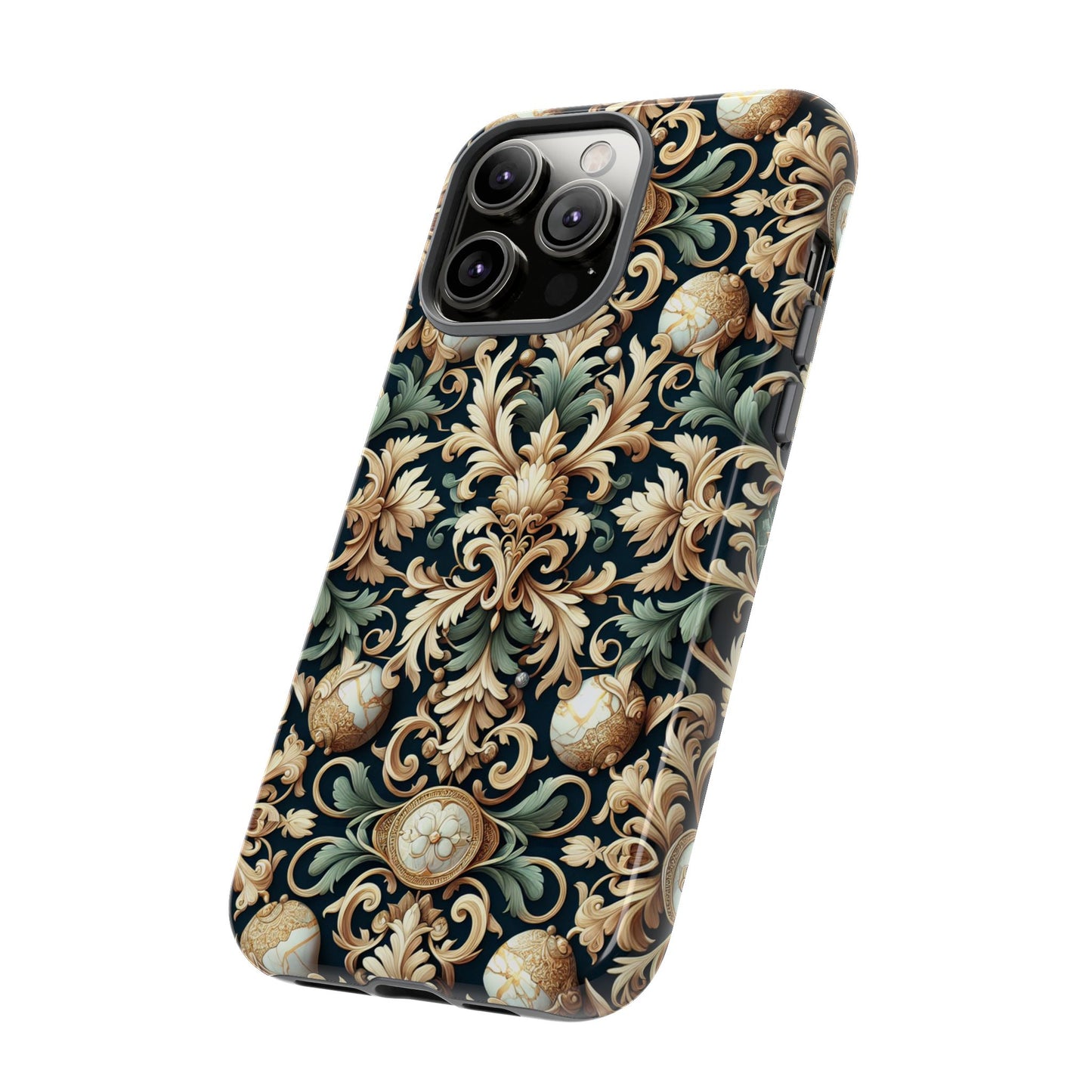 pattern image 7 vibrant 3d phone case for anime and comic fans with baroque style decorative design compatible with iphone 13, 14, 15 & 16 – all models including pro, pro max & plus