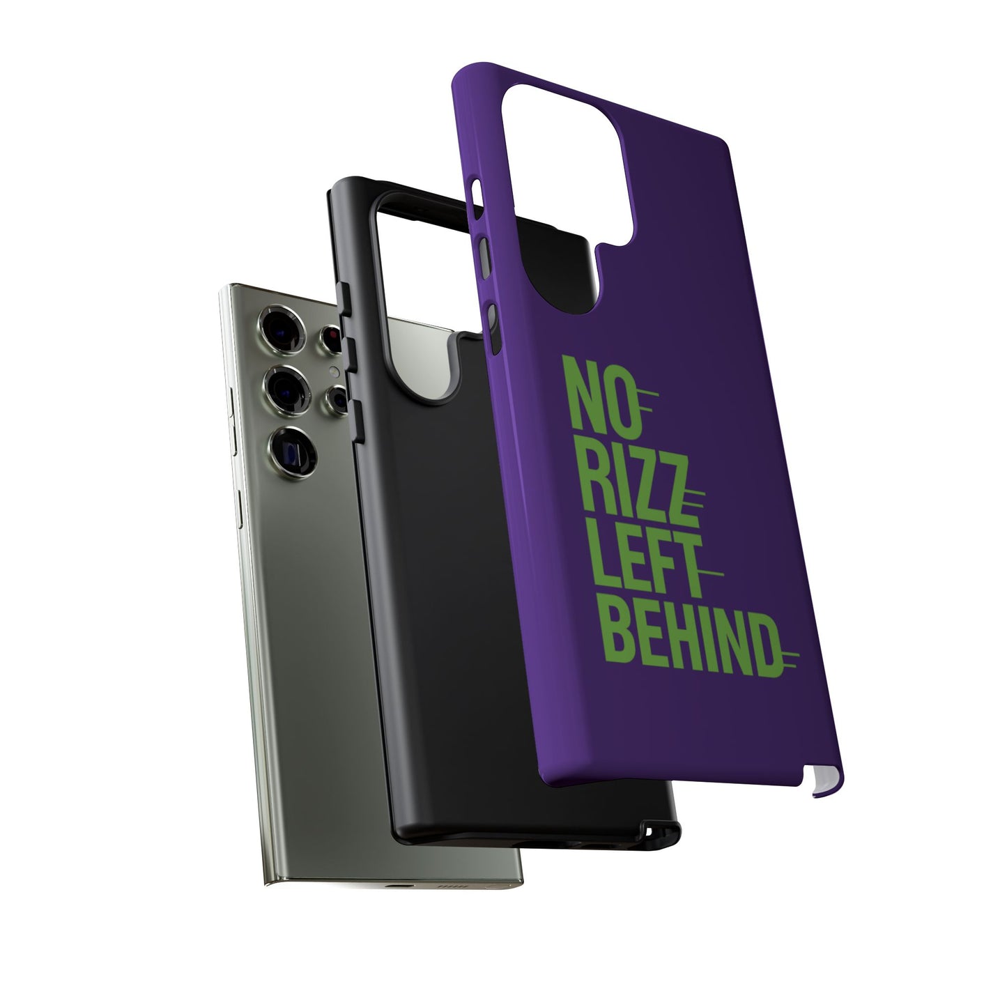 tough phone case - no rizz left behind - durable, stylish protection for active lifestyles - impact-resistant, dual layer, shock-absorbing tpu - perfect gift for tech lovers