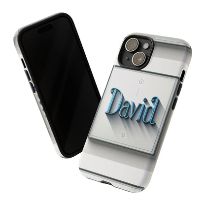 David Blue Anime Comic Style Shockproof Phone Case for Men Women Durable Protective Cover with 3D Wrap Design