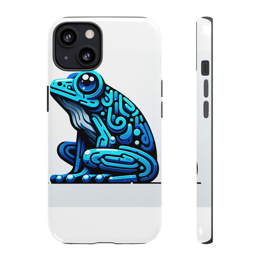 Vibrant Blue Frog 3D Wrap Phone Case for Unique Accessories Retro Style Compatible with iPhone 13, 14, 15 & 16 – All Models Including Pro, Pro Max & Plus