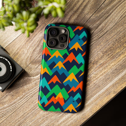 Vibrant Mountain Design Protective Phone Case with Colourful Abstract Pattern for Stylish Protection Compatible with iPhone 13, 14, 15 & 16 – All Models Including Pro, Pro Max & Plus