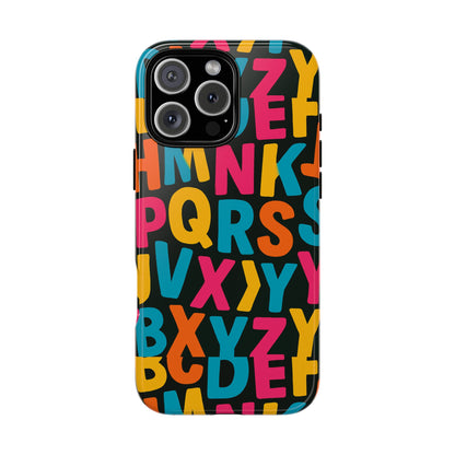 Multicolour 3D Alphabet Wrap Protective Phone Case for Unique Style and Vibrant Protection Compatible with iPhone 13, 14, 15 & 16 – all models including Pro, Pro Max & Plus