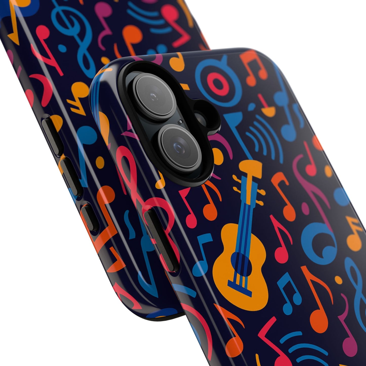 vibrant 3d music design protective phone case for music lovers stylish accessory compatible with iphone 13, 14, 15 & 16 – all models including pro, pro max & plus