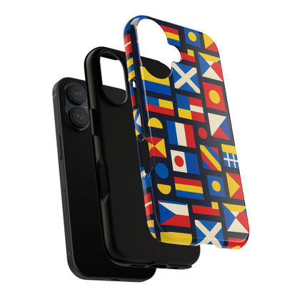 Multicolour Geometric Protective Phone Case for Smartphones, Stylish Protection and Unique Design, Compatible with iPhone 13, 14, 15 & 16 – all models including Pro, Pro Max & Plus