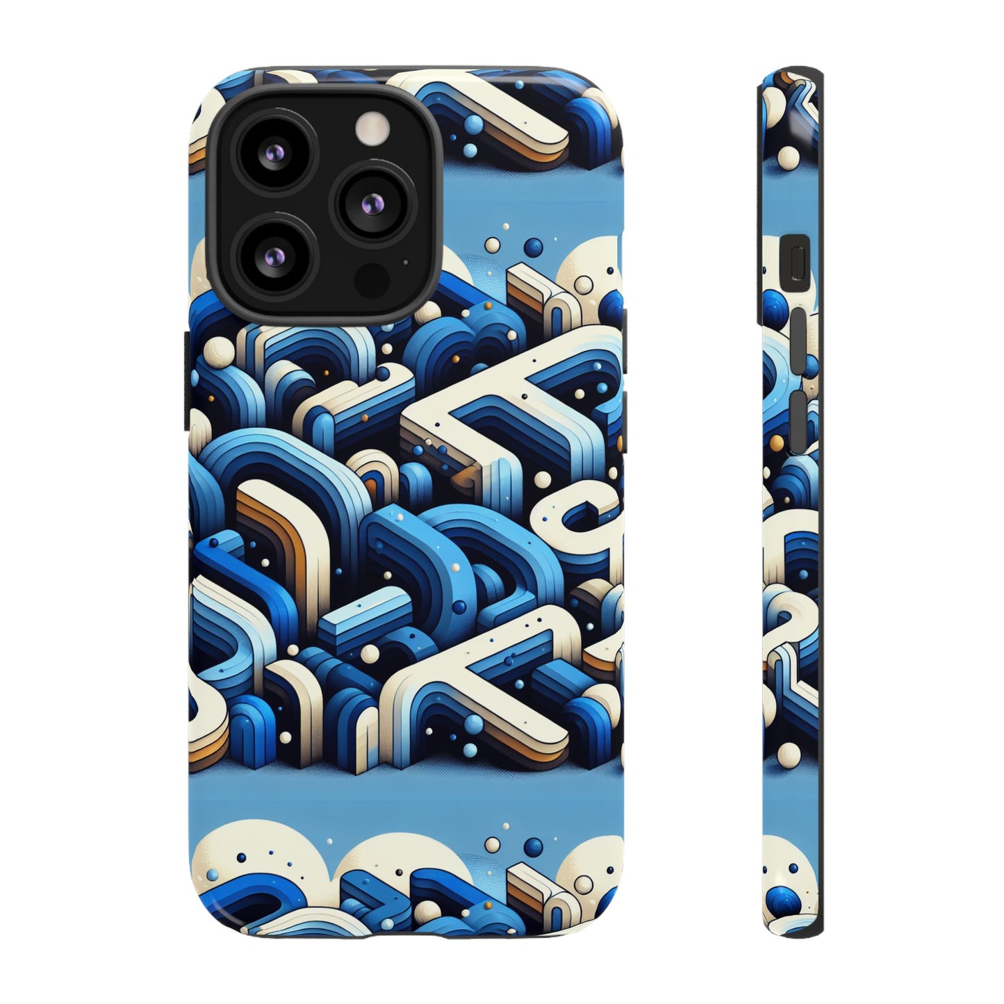 blue alphabet b phone case for men and women shockproof protective cover with 3d wrap design and uv protection
