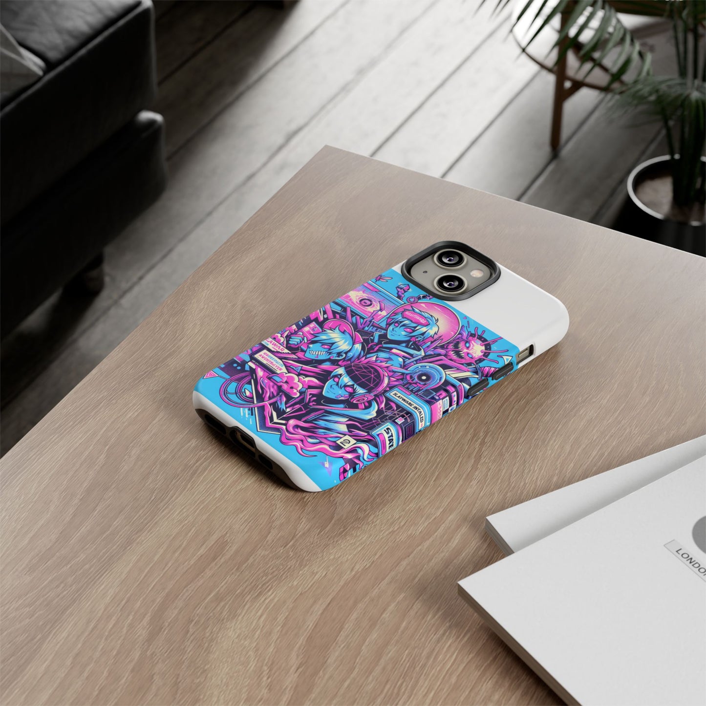 slayware installed protective phone case with 3d wrap design for anime and comic lovers, durable shock absorption, uv protected, glossy or matte finish