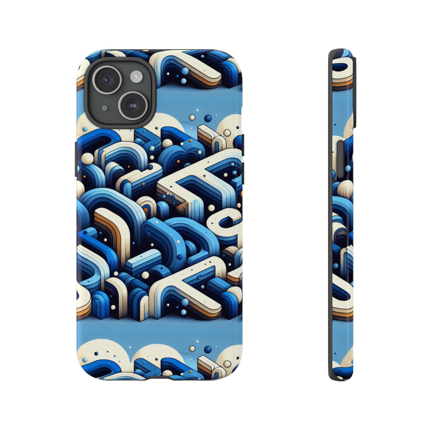 blue alphabet b phone case for men and women shockproof protective cover with 3d wrap design and uv protection