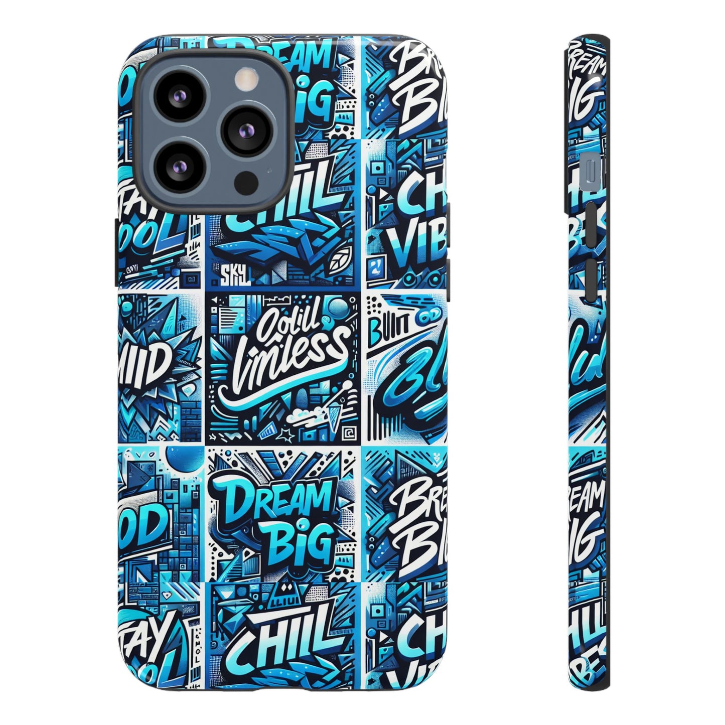 blue pattern image 27 phone case for mobile phones shockproof protective cover with 3d wrap design anime comic style for men women and teenagers