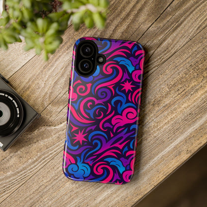 Vibrant 3D Abstract Swirl Phone Case for Creative Individuals – Stylish Protection for Smartphones Compatible with iPhone 13, 14, 15 & 16 – all models including Pro, Pro Max & Plus