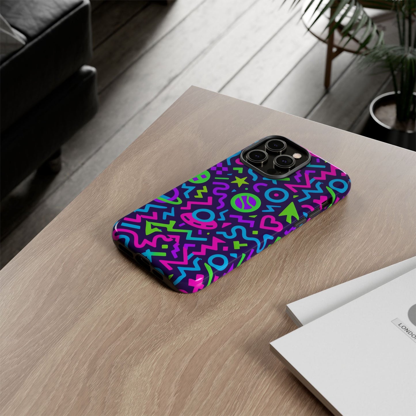 vibrant y2k abstract protective phone case with 3d wrap design for bold aesthetic compatible with iphone 13, 14, 15 & 16 – all models including pro, pro max & plus