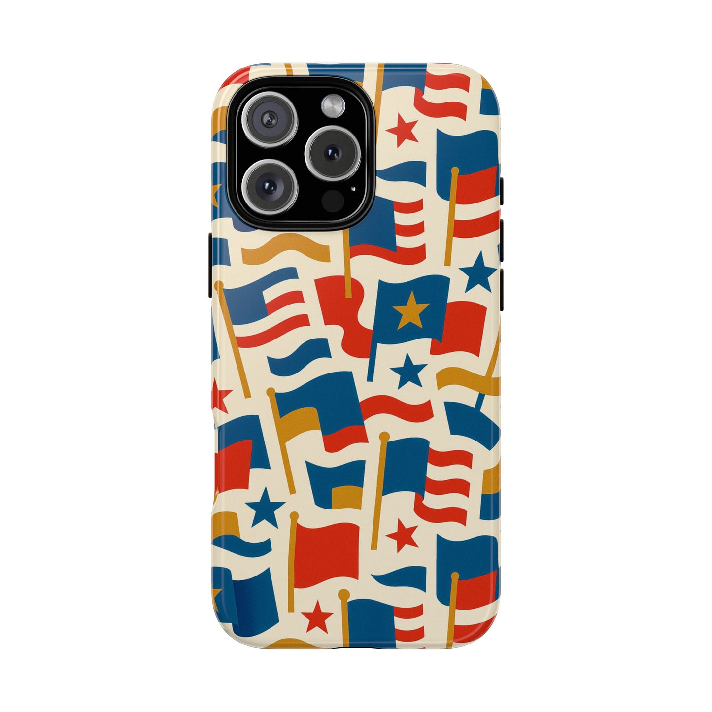 multicolour flag print protective phone case – stylish durable design for unique self-expression compatible with iphone 13, 14, 15 & 16 – all models including pro, pro max & plus