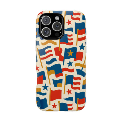 Multicolour Flag Print Protective Phone Case – Stylish Durable Design for Unique Self-Expression Compatible with iPhone 13, 14, 15 & 16 – all models including Pro, Pro Max & Plus