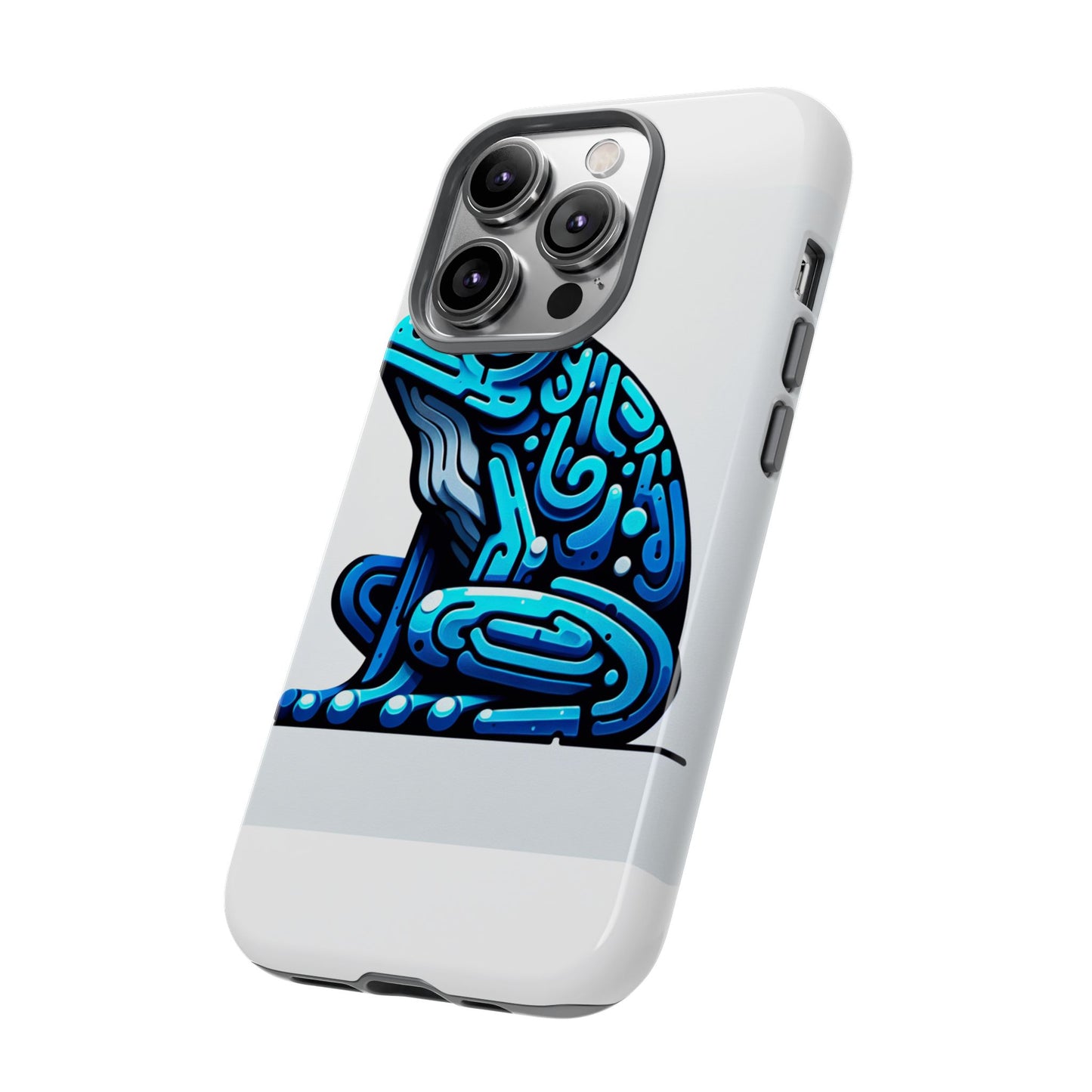 vibrant blue frog 3d wrap phone case for unique accessories retro style compatible with iphone 13, 14, 15 & 16 – all models including pro, pro max & plus