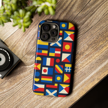 Multicolour Geometric Protective Phone Case for Smartphones, Stylish Protection and Unique Design, Compatible with iPhone 13, 14, 15 & 16 – all models including Pro, Pro Max & Plus