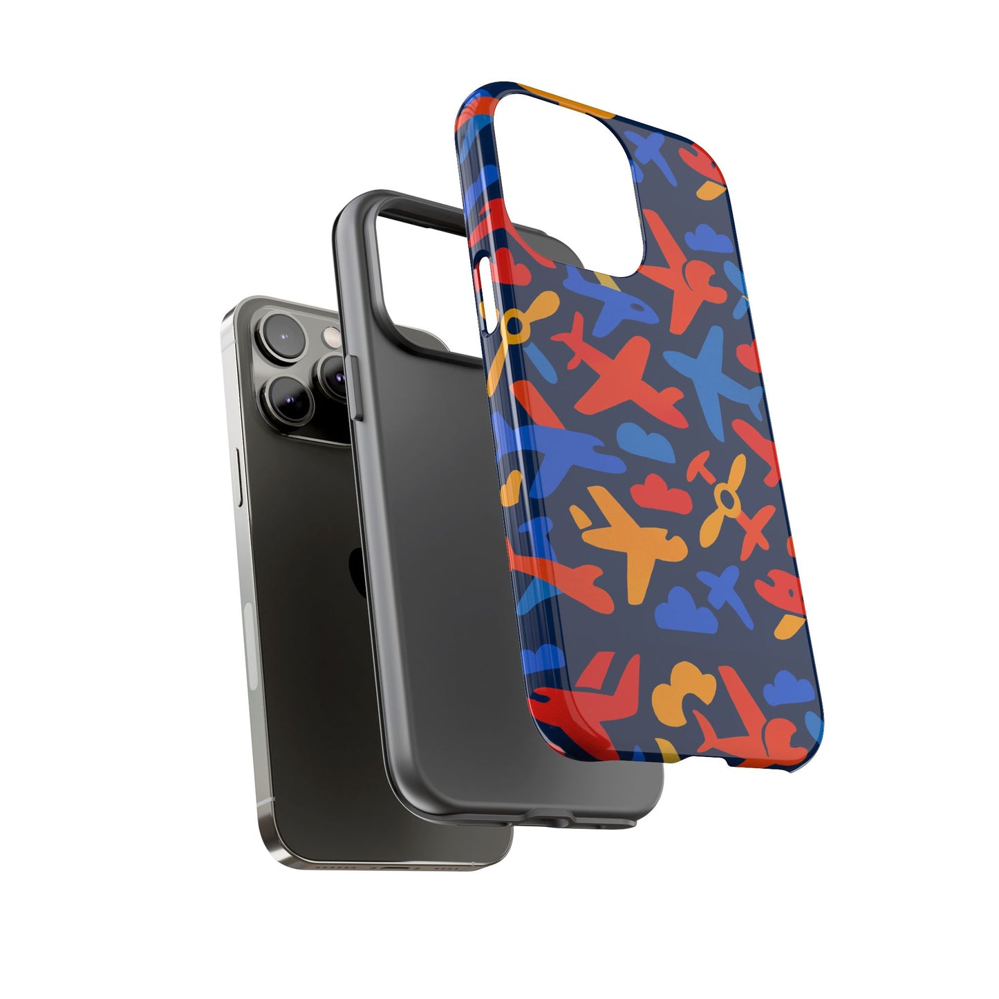vibrant 3d wrap protective phone case with colourful aviation design for stylish protection compatible with iphone 13, 14, 15 & 16 – all models including pro, pro max & plus
