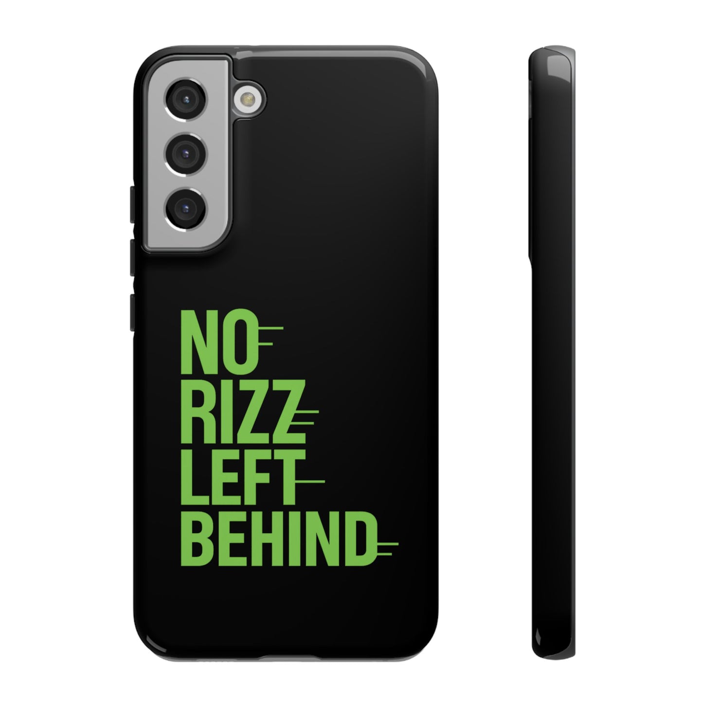 tough phone case - no rizz left behind, durable protection, shock absorbent, stylish design, perfect gift for adults, supports wireless charging, uv protected, lightweight accessory