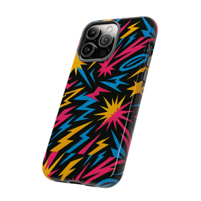 Multicolour Cartoon 3D Wrap Protective Phone Case – Funky Lightning Design for Trendy Individuals – Stylish Protection Compatible with iPhone 13, 14, 15 & 16 – All Models Including Pro, Pro Max & Plus