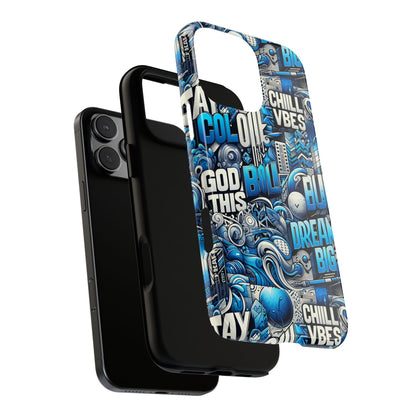 Blue Pattern Image 28 Design Phone Case for Men Women Shockproof Protective Cover with 3D Wrap and UV Protection