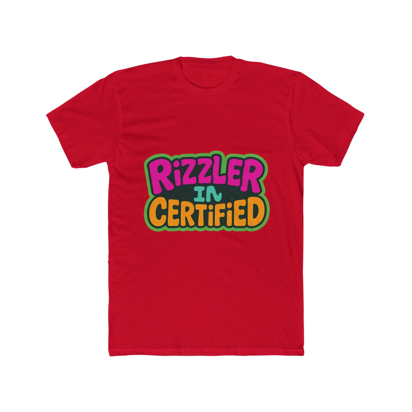 rizzler in certified multicolor meme unisex t-shirt - fun graphic tee for casual wear and statement looks