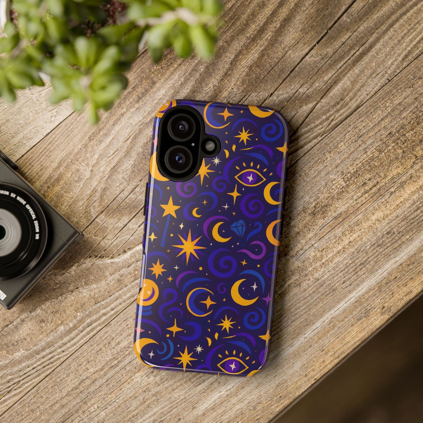 vibrant 3d cosmic design phone case for stylish protection with multicolour stars and swirls compatible with iphone 13, 14, 15 & 16 – all models including pro, pro max & plus