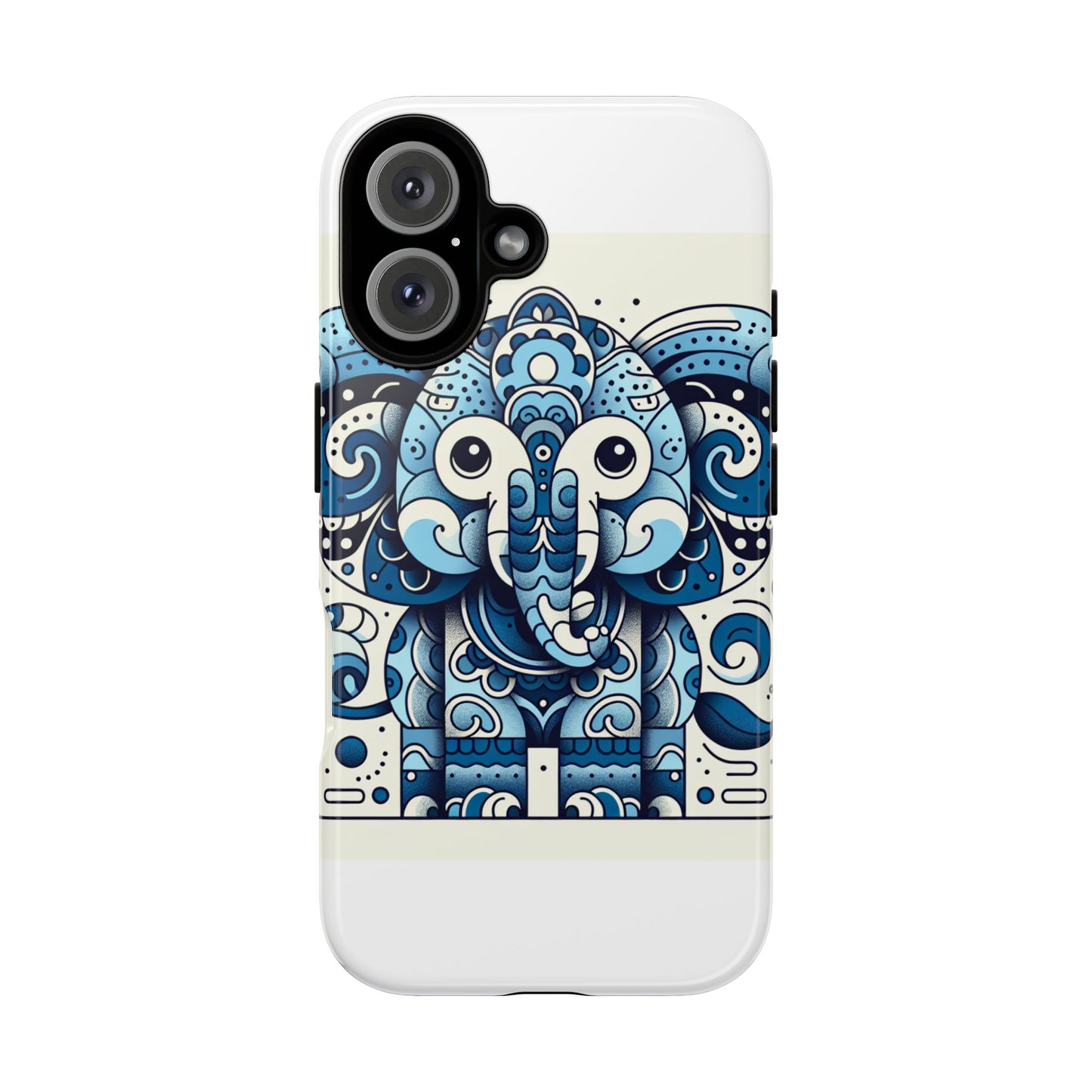 vibrant 3d elephant print protective phone case with colourful graphic design – stylish accessory compatible with iphone 13, 14, 15 & 16 – all models including pro, pro max & plus