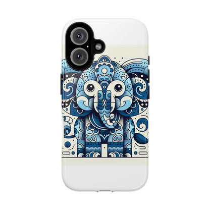 Vibrant 3D Elephant Print Protective Phone Case with Colourful Graphic Design – Stylish Accessory Compatible with iPhone 13, 14, 15 & 16 – all models including Pro, Pro Max & Plus