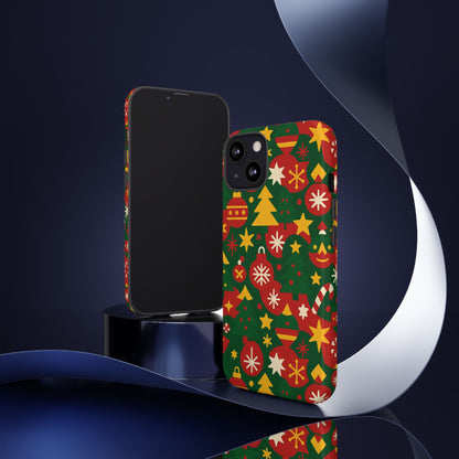 Vibrant Christmas Phone Case with Festive 3D Wrap Design – Colourful Holiday Protective Cover Compatible with iPhone 13, 14, 15 & 16 – All Models Including Pro, Pro Max & Plus
