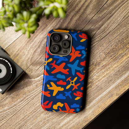 Vibrant 3D Wrap Protective Phone Case with Colourful Aviation Design for Stylish Protection Compatible with iPhone 13, 14, 15 & 16 – all models including Pro, Pro Max & Plus