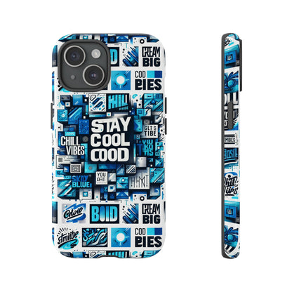 Blue Pattern Image 29 Vibrant 3D Wrap Phone Case for Men and Women Shockproof Silicone Protective Cover with UV Resistance and Glossy or Matte Finish