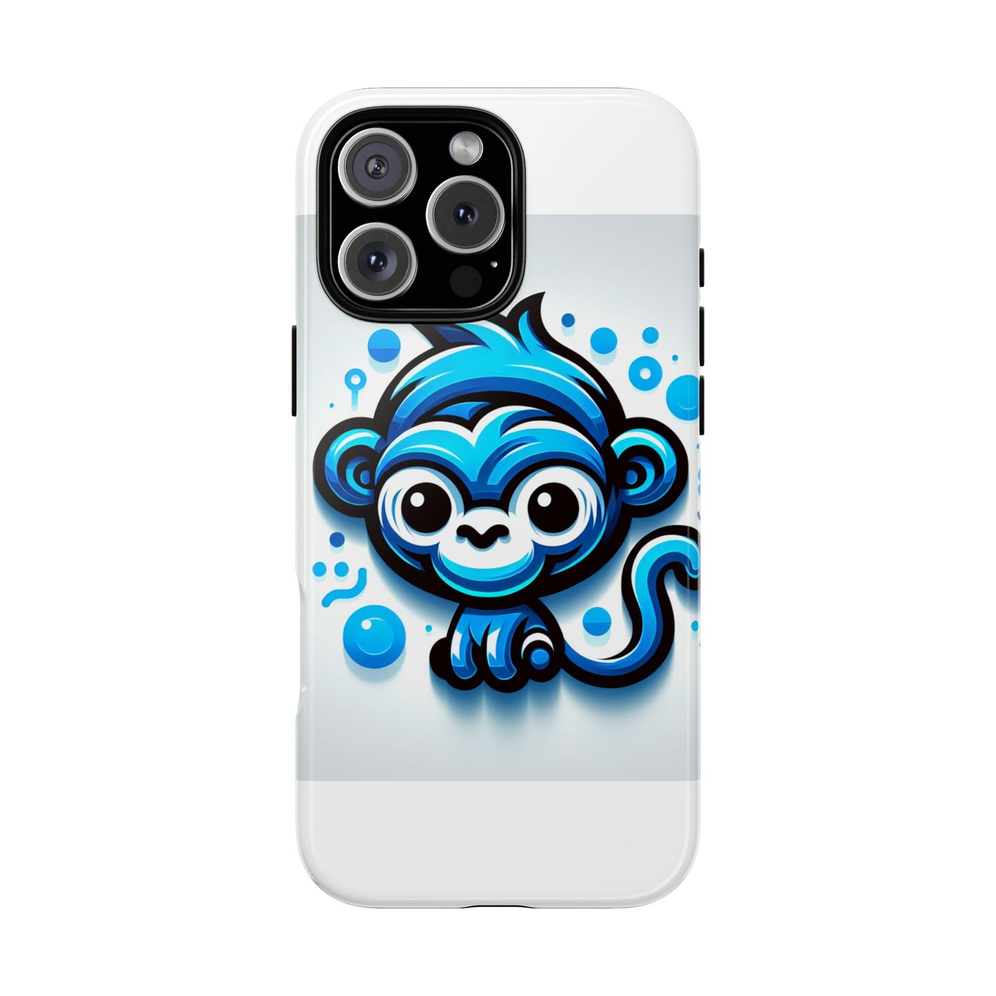 vibrant 3d wrap protective phone case with fun blue monkey design – stylish accessory for men and women – compatible with iphone 13, 14, 15 & 16 – all models including pro, pro max & plus