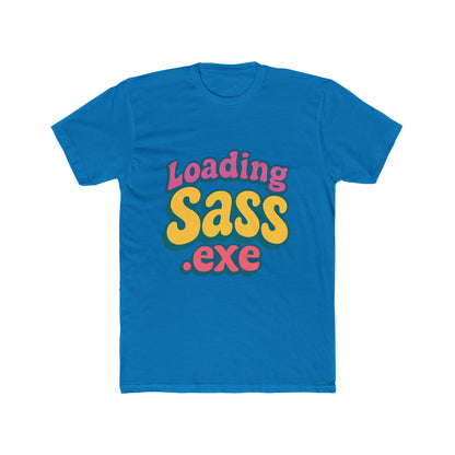 Loading Sass .Exe Meme Multicolor 1 Unisex T-Shirt – Funny Graphic Tee for All Genders, Trendy Viral Print, Comfortable Cotton Casual Wear