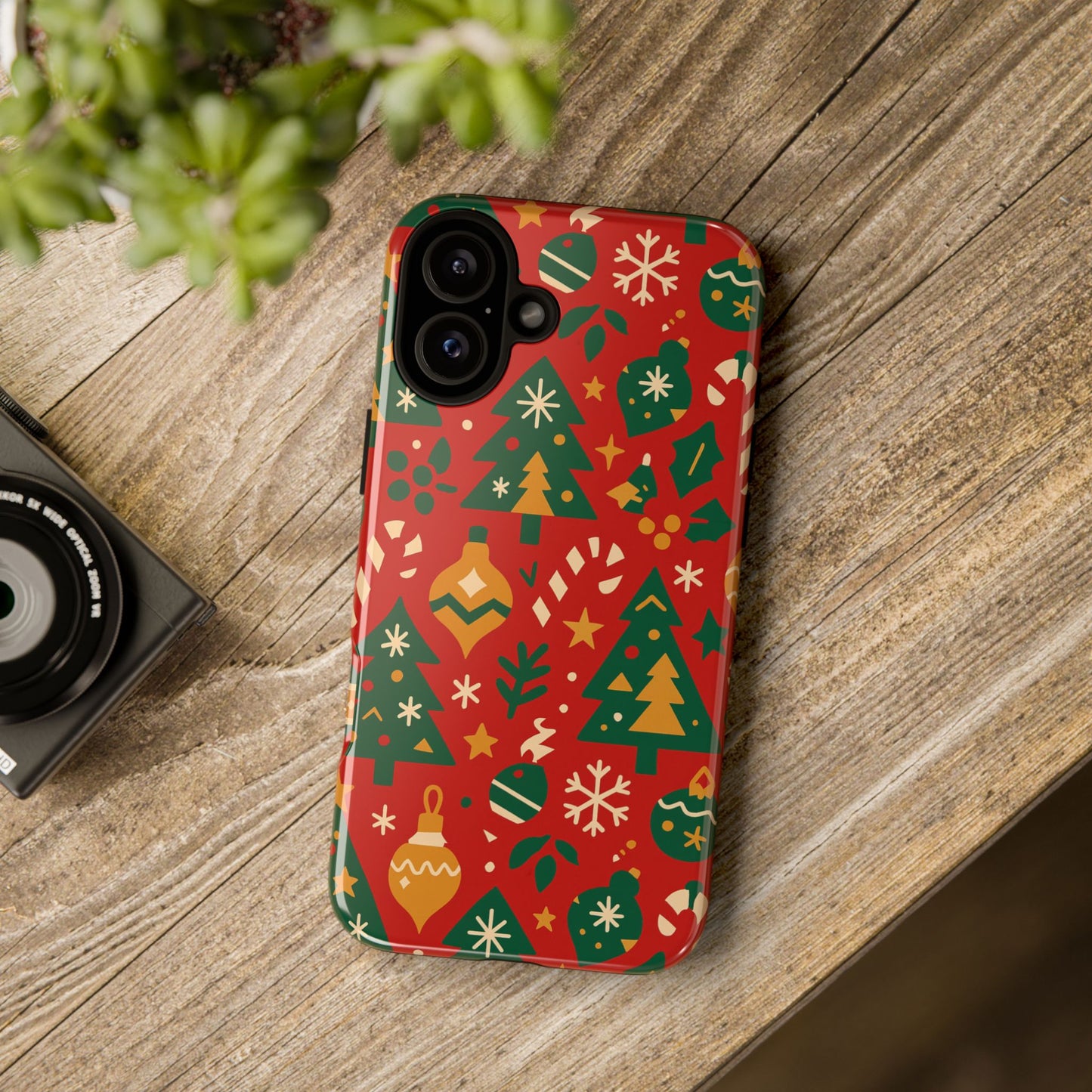 multicolor 3d wrap protective phone case with festive holiday design – fun retro style for smartphone protection compatible with iphone 13, 14, 15 & 16 – all models including pro, pro max & plus