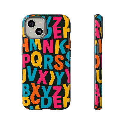 Multicolour 3D Alphabet Wrap Protective Phone Case for Unique Style and Vibrant Protection Compatible with iPhone 13, 14, 15 & 16 – all models including Pro, Pro Max & Plus