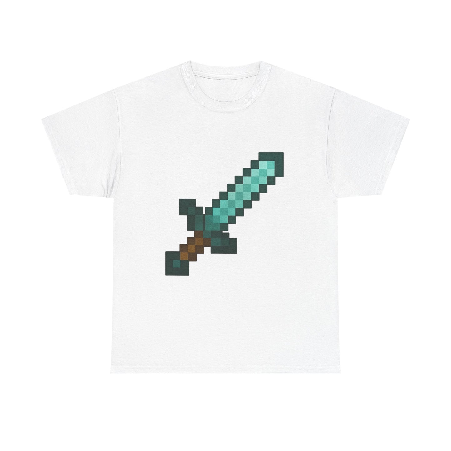 unisex heavy cotton tee - pixel sword design for gamers